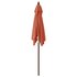 Parasol Met Houten Paal 198X198X231 Cm Kleurig Terracotta_