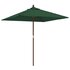 Parasol Met Houten Paal 198X198X231 Cm Groen_