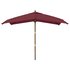 Parasol Met Houten Paal 300X300X273 Cm Bordeaux Rood_