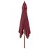 Parasol Met Houten Paal 300X300X273 Cm Bordeaux Rood_