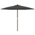 Parasol Met Houten Paal 299X240 Cm Kleurig Antraciet_