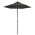 Parasol Met Houten Paal 196X231 Cm Kleurig Antraciet_