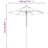 Parasol Met Houten Paal 196X231 Cm Kleurig Antraciet_