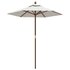 Parasol Met Houten Paal 196X231 Cm Kleurig Zand_