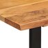 Eettafel Massief Acaciahout 110 x 50 x 76 cm Zwart_