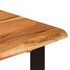 Eettafel Massief Acaciahout 110 x 50 x 76 cm Zwart_