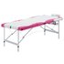 Massagetafel Inklapbaar 3 Zones Aluminium Wit en roze_