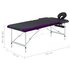 Massagetafel Inklapbaar 2 Zones Aluminium Zwart en paars_