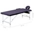 Massagetafel Inklapbaar 2 Zones Aluminum Paars_