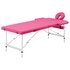 Massagetafel Inklapbaar 2 Zones Aluminum Roze_