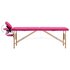 Massagetafel Inklapbaar 2 Zones Hout Roze_