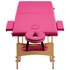 Massagetafel Inklapbaar 2 Zones Hout Roze_