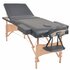 Massagetafel Inklapbaar 3 Zones 10 Cm Dik Zwart_