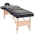 Massagetafel Inklapbaar 3 Zones 10 Cm Dik Zwart_