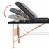 Massagetafel Inklapbaar 3 Zones 10 Cm Dik Zwart_