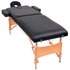 Massagetafel Inklapbaar 2 Zones 10 Cm Dik Zwart_