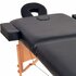 Massagetafel Inklapbaar 2 Zones 10 Cm Dik Zwart_