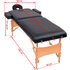 Massagetafel Inklapbaar 2 Zones 10 Cm Dik Zwart_