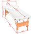 Massagetafel 10 Cm Dik 2 Zones Inklapbaar Wit_