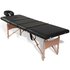 Inklapbare Massagetafel 4 Zones Met Houten Frame () Zwart_