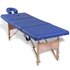 Inklapbare Massagetafel 4 Zones Met Houten Frame () Blauw_