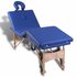 Inklapbare Massagetafel 4 Zones Met Houten Frame () Blauw_