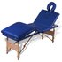 Inklapbare Massagetafel 4 Zones Met Houten Frame () Blauw_