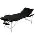 Inklapbare Massagetafel 3 Zones Met Aluminium Frame () Zwart_