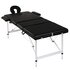 Inklapbare Massagetafel 3 Zones Met Aluminium Frame () Zwart_