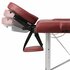 Inklapbare Massagetafel 3 Zones Met Aluminium Frame () Rood_