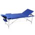 Inklapbare Massagetafel 3 Zones Met Aluminium Frame () Blauw_