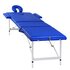 Inklapbare Massagetafel 3 Zones Met Aluminium Frame () Blauw_