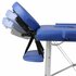 Inklapbare Massagetafel 3 Zones Met Aluminium Frame () Blauw_