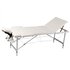 Inklapbare Massagetafel 3 Zones Met Aluminium Frame (Creme) Crèmewit_