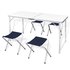 Campingtafel Inklapbaar En Verstelbaar Aluminium 20 X 60 Cm 4 Stoelen Wit 120 x 60 cm Tafelset_