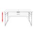 Campingtafel Inklapbaar En Verstelbaar Aluminium 20 X 60 Cm 4 Stoelen Wit 120 x 60 cm Tafelset_