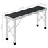 Campingtafel Inklapbaar Met 2 Banken Aluminium Grijs_