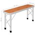 Campingtafel Inklapbaar Met 2 Banken Aluminium Bruin_