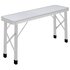 Campingtafel Inklapbaar Met 2 Banken Aluminium Wit_