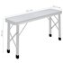 Campingtafel Inklapbaar Met 2 Banken Aluminium Wit_