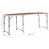 Campingtafel Inklapbaar Aluminium 180 x 60 cm Bruin_