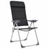 Campingstoelen 58X69X111 Cm Aluminium St Zwart_