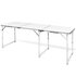 Camping Inklapbaar En Verstelbaar In Hoogte Aluminium 80 X 60 Cm Wit 180 x 60 cm Tafel_