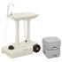 Campingtoilet En Wasbak Set Draagbaar 72 x 42 x 103 cm + 41.5 x 36.5 x 42.5 cm_