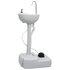 Campingtoilet En Wasbak Set Draagbaar 50.5 x 33 x 103 cm + 41.5 x 36.5 x 42.5 cm_