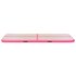 Gymnastiekmat Met Pomp Opblaasbaar Pvc 300 x 100 x 10 cm Roze_