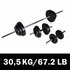 Barbell- En Dumbbellset 30,5 Kg 2 x 5 kg + 6 x 1.25 kg + 4 x 2.5 kg_