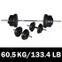 Barbell- En Dumbbellset 60,5 Kg 60.5 kg Rechte stang_