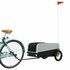 Fietstrailer 30 Kg Ijzer Zwart En 122 x 52.5 x 42.5 cm Grijs_