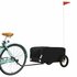 Fietstrailer 30 Kg Ijzer 122 x 52.5 x 42.5 cm Zwart_